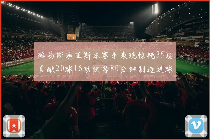 路易斯迪亚斯本赛季表现惊艳35场贡献20球16助攻每80分钟制造进球
